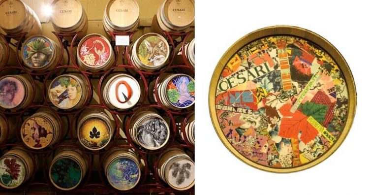 In der Cantina Cesari treffen Kunst und Wein aufeinander