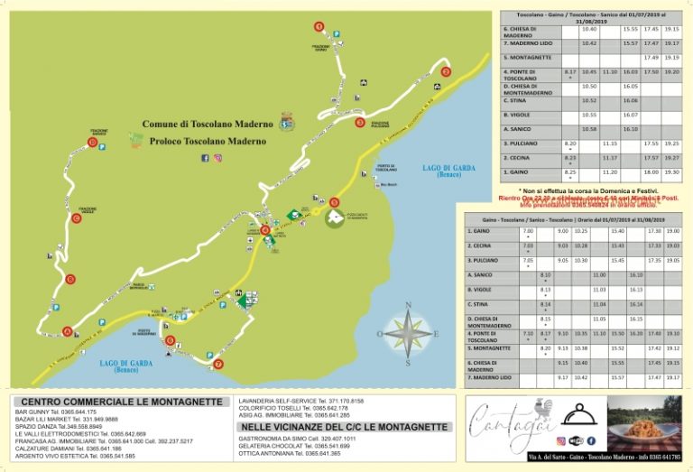 Toscolano Maderno: bis zum 31. August der Shuttlebus in Betrieb