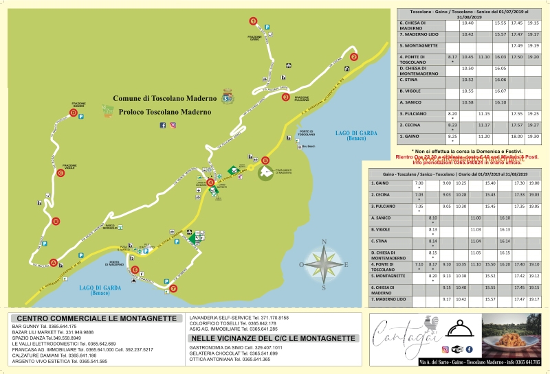 Toscolano Maderno: bis zum 31. August der Shuttlebus in Betrieb