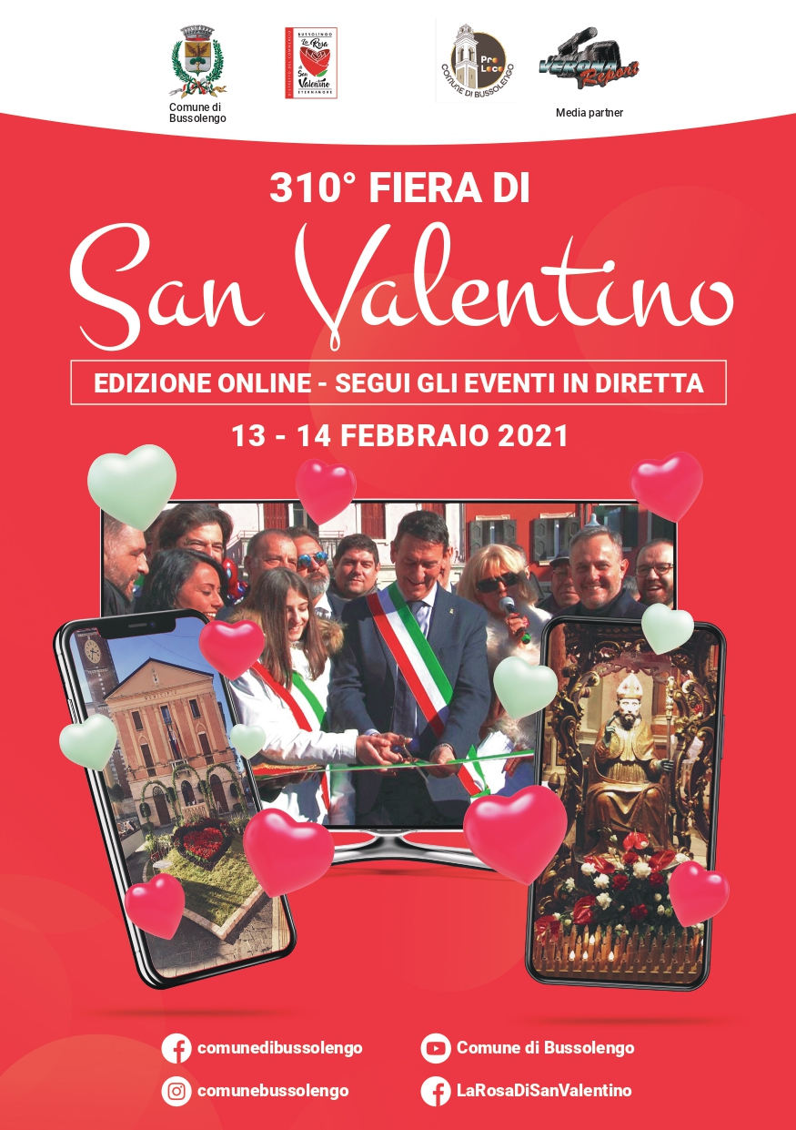 Bussolengo, die 310. Valentinstag-Messe live im TV und Streaming Fiera di San Valentino 2020