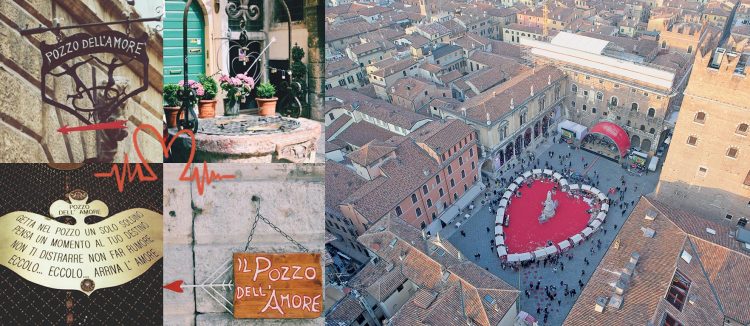 Alles Gute zum Valentinstag aus Verona, der Stadt der Liebe