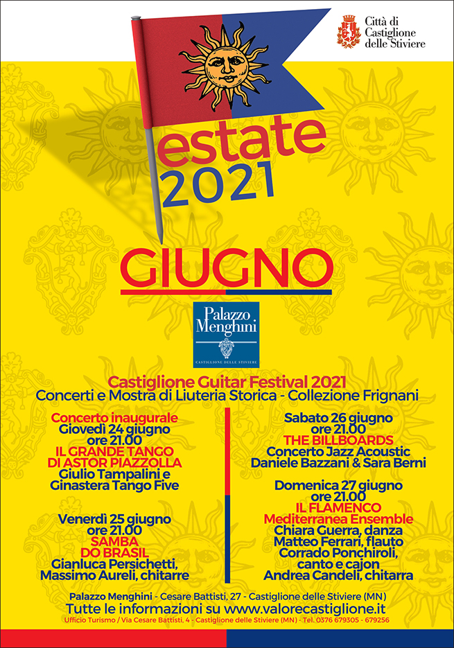 Castiglione delle Stiviere: vom 24. bis 27. Juni das Gitarrenfestival 2021 Castiglione Guitar Festival 2021