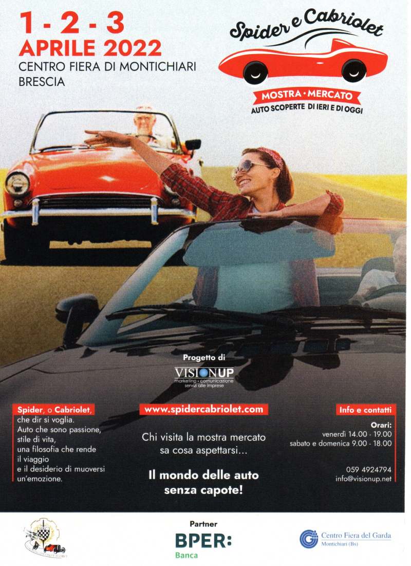 Spider und Cabriolet auf dem Messegelände Montichiari (Brescia) Montichiari: Cabro und Spider