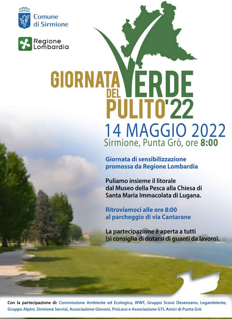 Samstag in Punta Grò di Sirmione der Clean Green Day Giornata del Verde Pulito