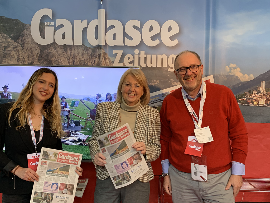 F.re.e München: Prominente Gäste am Stand der Gardasee Zeitung