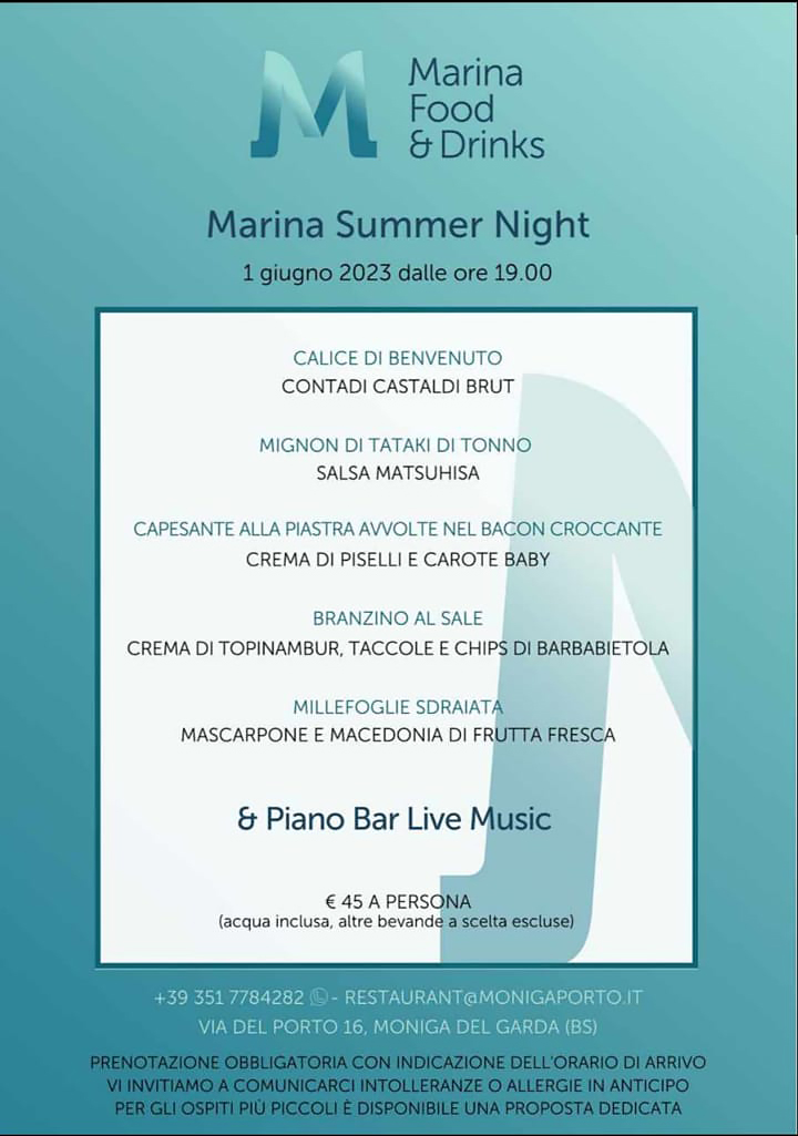 Im Hafen von Moniga die Marina food & Drinks - Moniga