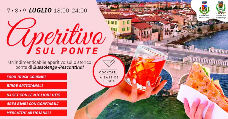 Aperitif auf der Brücke zwischen Pescantina und Bussolengo