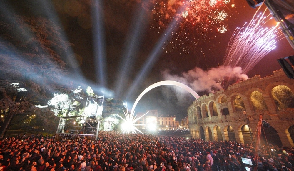 Verona: Silvesterparty auf der Piazza Bra zur Begrüßung des neuen Jahres