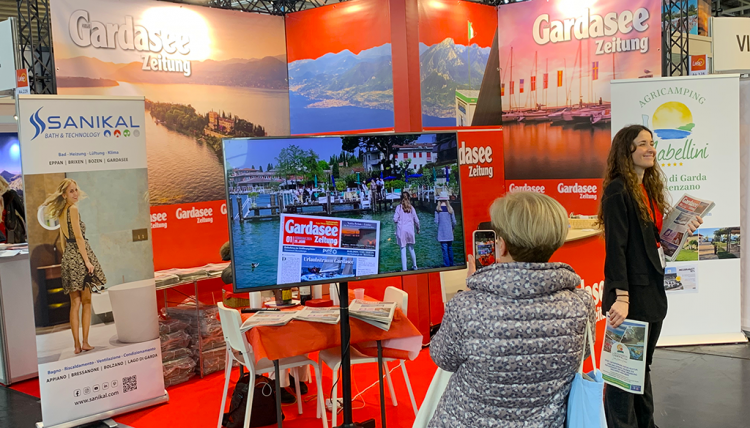 Gardasee Zeitung im Vertrieb auf der F.re.e Messe München bis 18. Februar