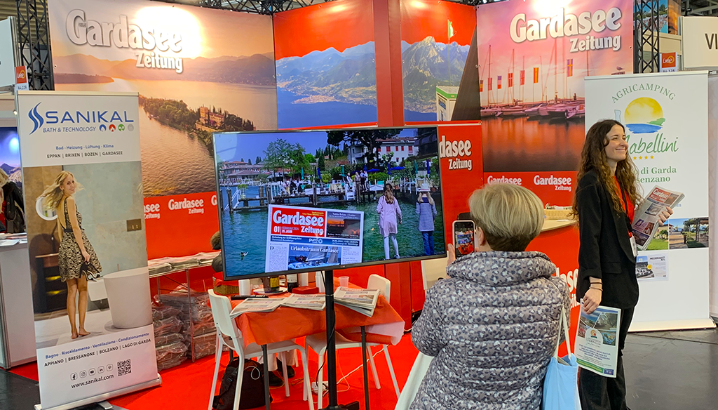 Gardasee Zeitung im Vertrieb auf der F.re.e Messe München bis 18. Februar
