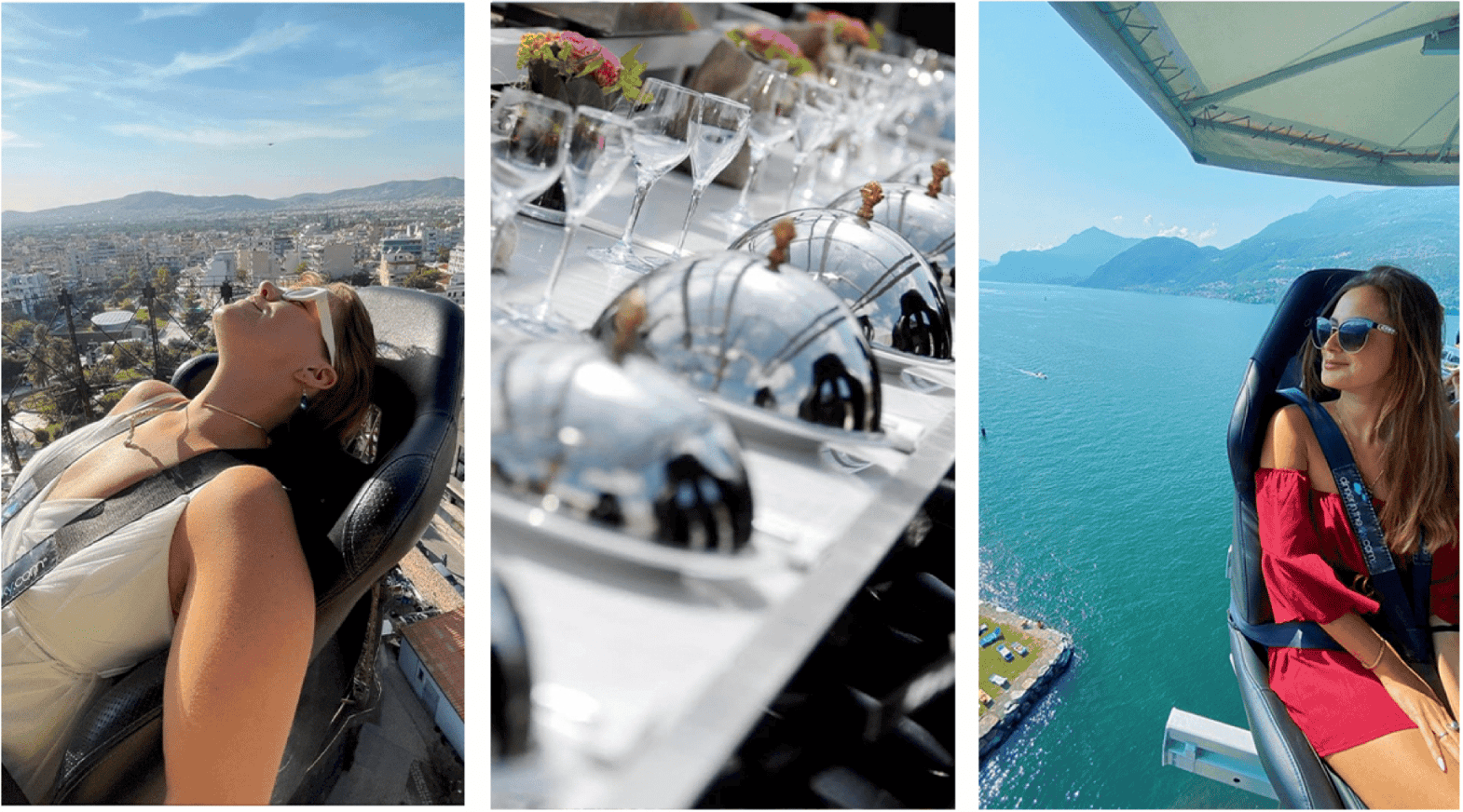 In Lazise Dinner in the Sky, das Gourmet-Dinner 50 Meter über dem See