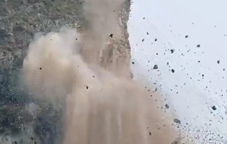 SP38 Tignale-Tremosine, der zweite Felsvorsprung an der Forra wurde gesprengt