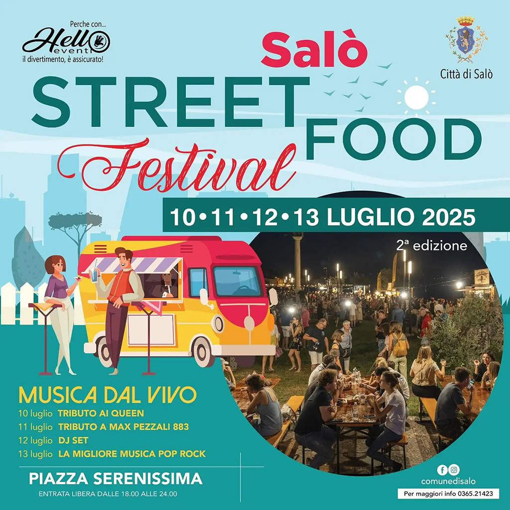 Vom 10. bis 13. Juli kehrt das Street Food Festival nach Salò zurück Salò - Street Food Festival