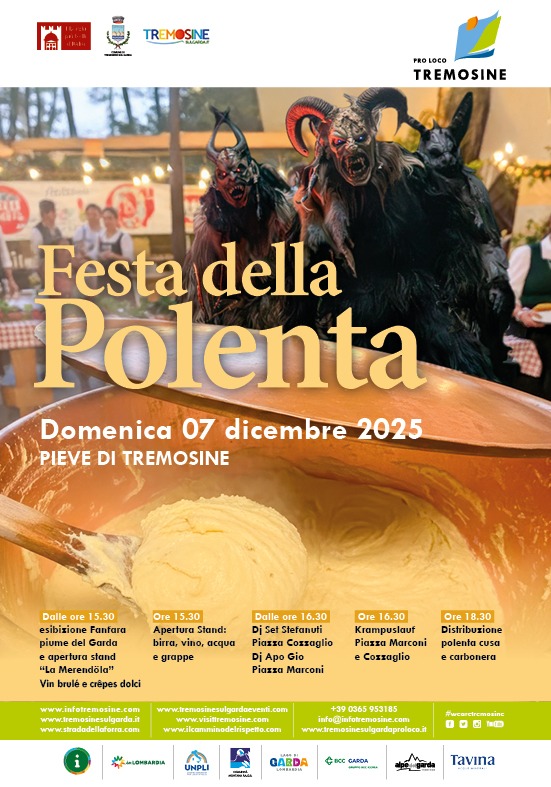 Highlight in Tremosine sul Garda: Polenta-Fest und Krampuslauf Tremosine - Festa della Polenta