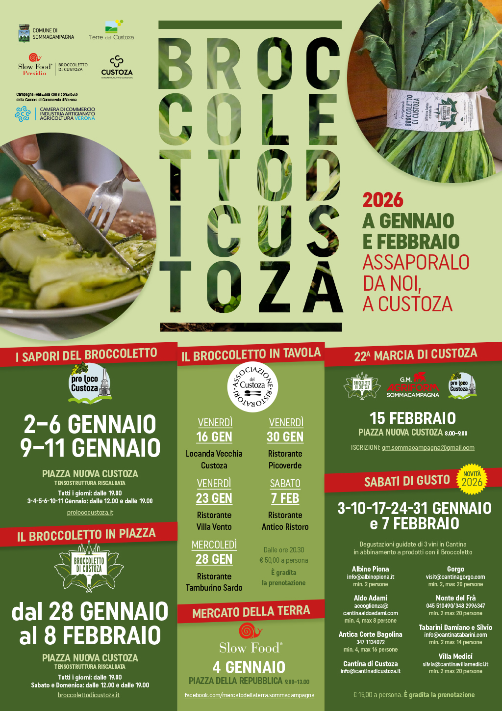 Custoza feiert Anfang des Jahres seinen Brokkoli Broccoletto di Custoza 2026