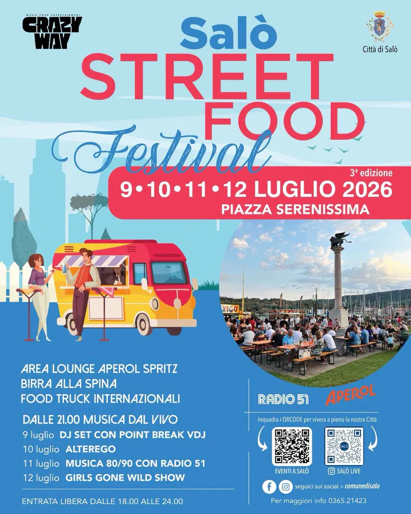 Salò: Vom 9. bis 12. Juli findet erneut das Street Food Festival statt Salò: Vom 9. bis 12. Juli findet erneut das Street Food Festival statt