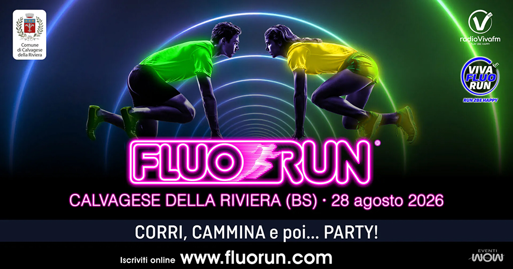 Calvagese della Riviera: „Viva Fluo Run“ am 28. August mit Party