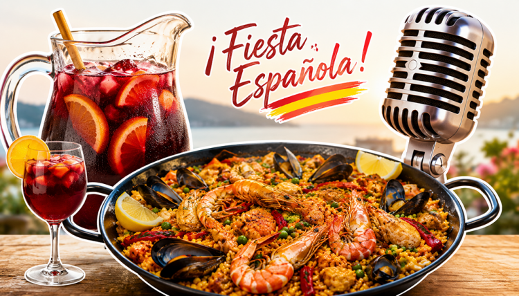 24. Juli, Soiano del Lago: Spanischer Abend mit Paella, Sangria und Karaoke