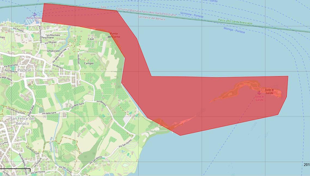 Die Küstenwache informiert: Sperrgebiet vor San Felice und Salò wegen Schwimmwettbewerb