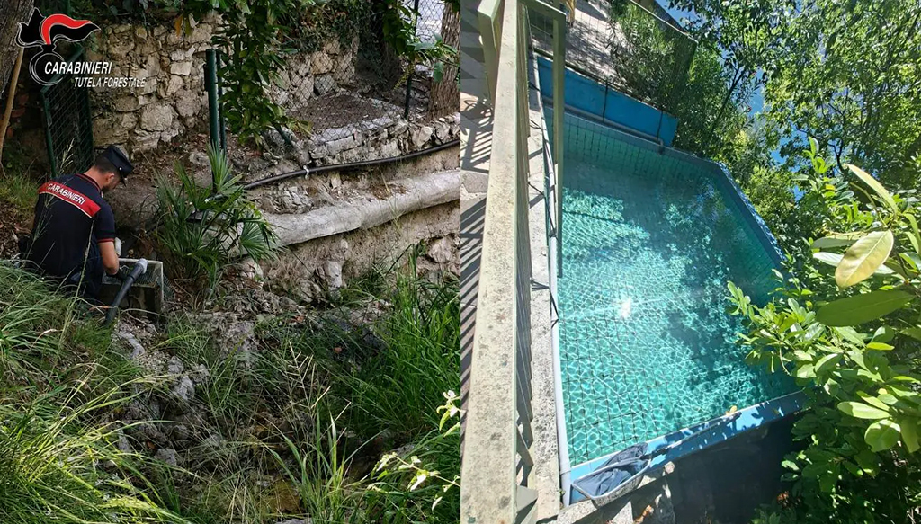 Limone sul Garda: Wasser aus Bach für privaten Pool abgezweigt
